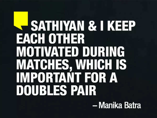 Manika on her understanding with G Sathiyan on the table