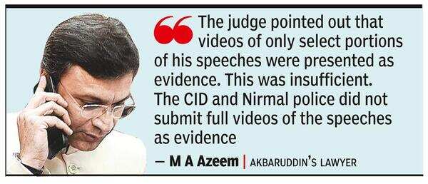 Hate speeches: Court lets off Akbaruddin, but also cautions