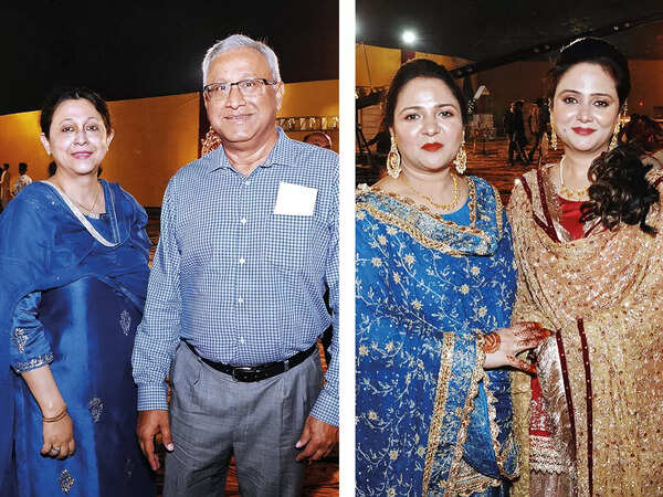 (L) Nageen and Javed Ahmed (R) Nida and Saba