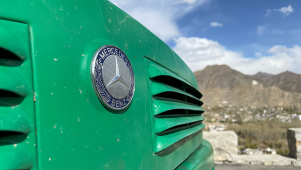 The 'frog' started life as a 1980-year Mercedes-Benz LA911B border patrol truck