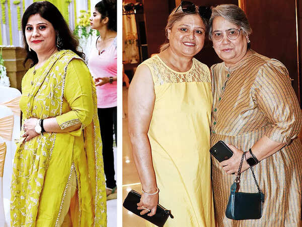 (L) Nikita Chawla (R) Rekha and Sudha Kapoor