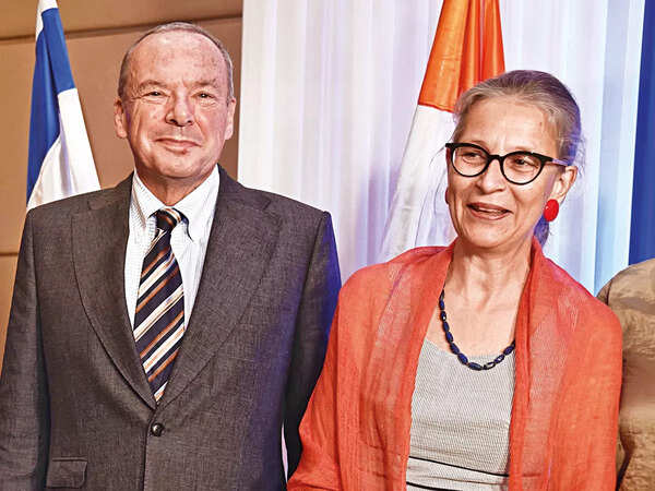 Austrian ambassador Katharina Wieser with Michael T Wieser-Much