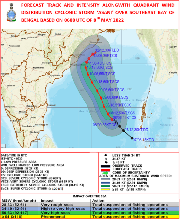 Odisha: Asani Intensifies Into Severe Cyclonic Storm, Odisha, Bengal On ...