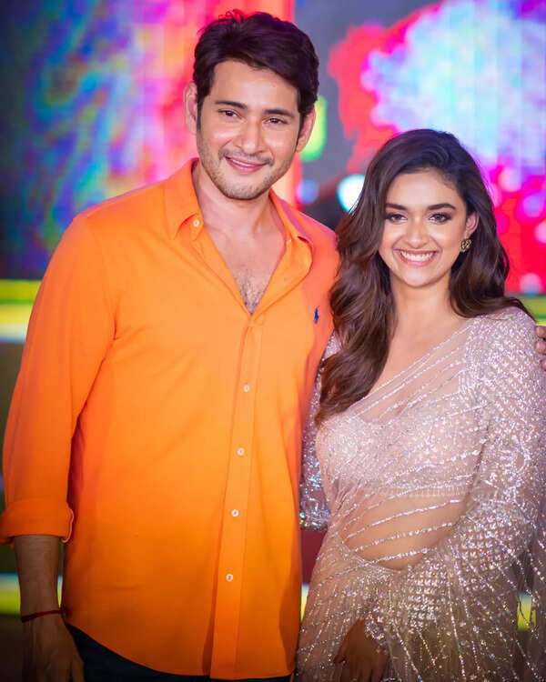 Keerthy Suresh with Mahesh Babu