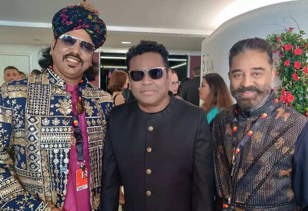 Rajasthan’s Mame Khan with AR Rahman and Kamal Hassan