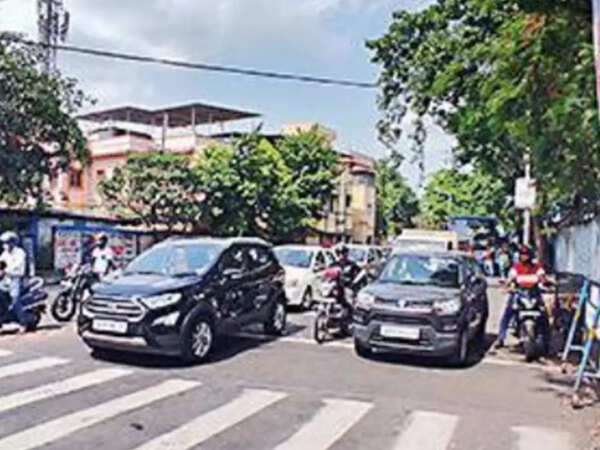The spot in Jadavpur where the cops were injured
