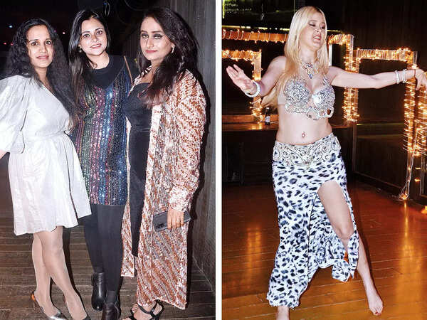 (L) Nupur, Shivika and Swati (R) A performer at the event