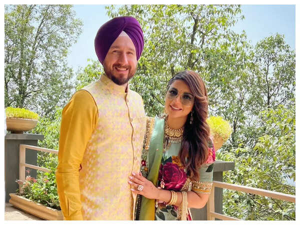 Shama Sikander and James Milliron at Karan and Poppy's wedding