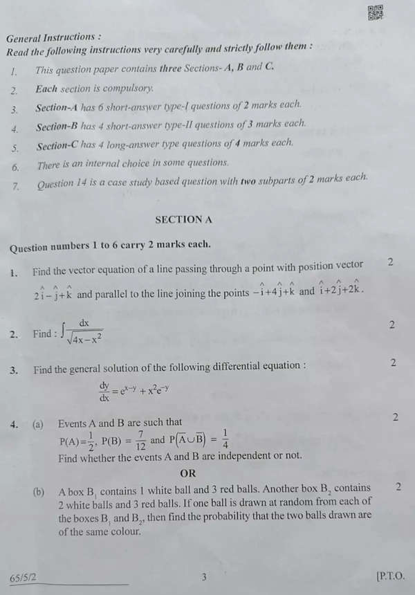 CBSE 12th Term 2 Maths exam 2022 review: Easy and from NCERT, say ...