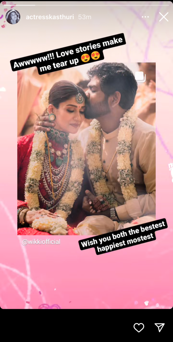 Kasthuri on Nayanthara-Vignesh's wedding