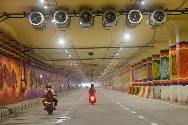 Delhi: Pragati Maidan tunnel opens for traffic | Delhi News - Times of India