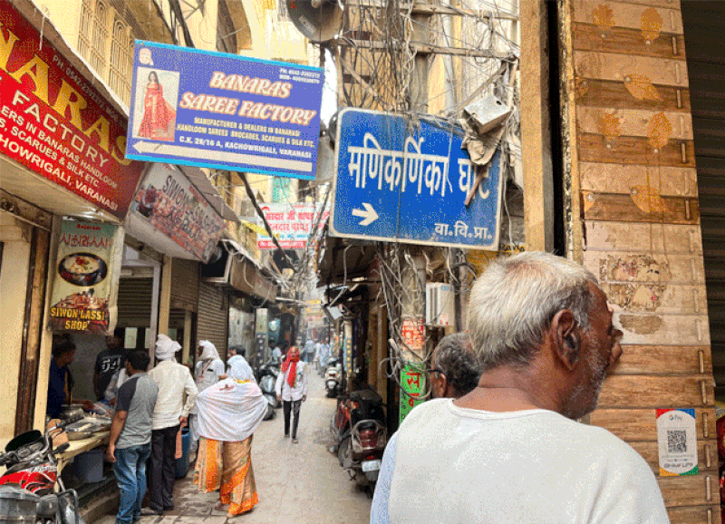 'It's just around the corner,' said anyone I asked for directions to Manikarnika Ghat. I counted six signboards on the nearly 2-km walk through alleys with precariously close buildings