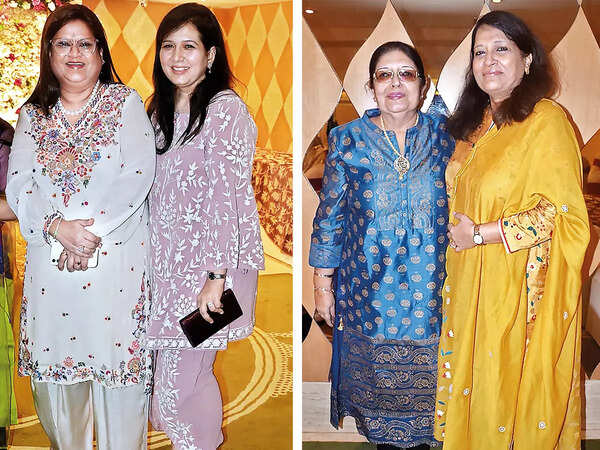 (L) Neeta Khemka and Shalini Tandon Bhalla (R) Rani Saluja and Monica Agarwal