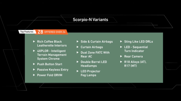 स्कॉर्पियन-एन Z8 वेरिएंट