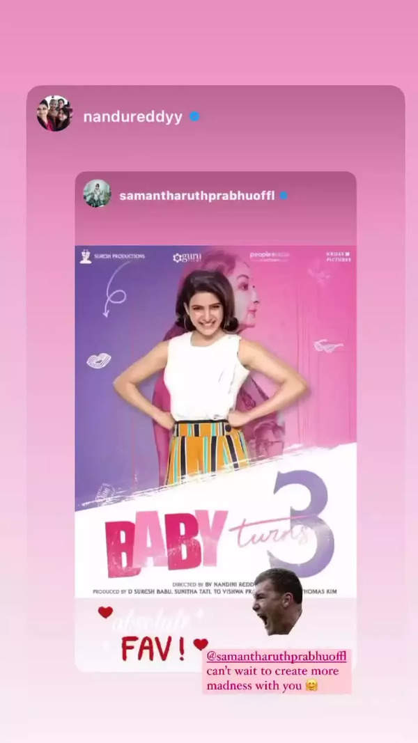 Samantha Ruth Prabhu reminisces about 'Oh Baby' as it completes 3