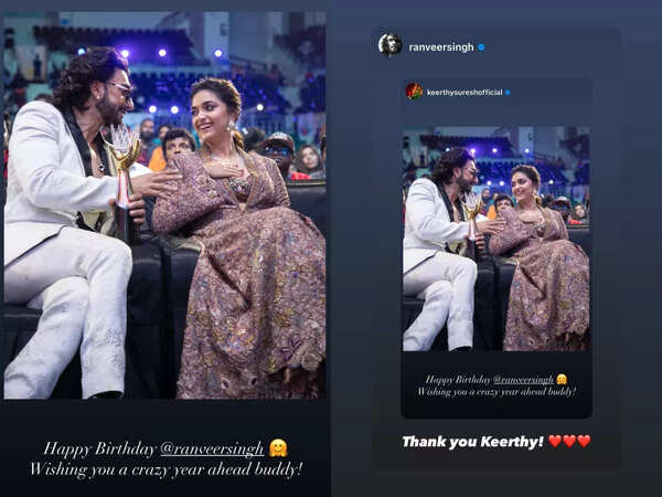 Keerthy Suresh sends birthday wishes to Ranveer Singh