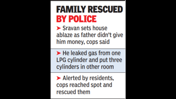 Jobless techie locks family inside, sets house on fire