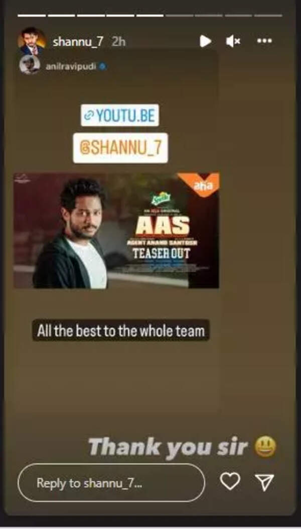 Shanmukh thanks Anil Ravipudi