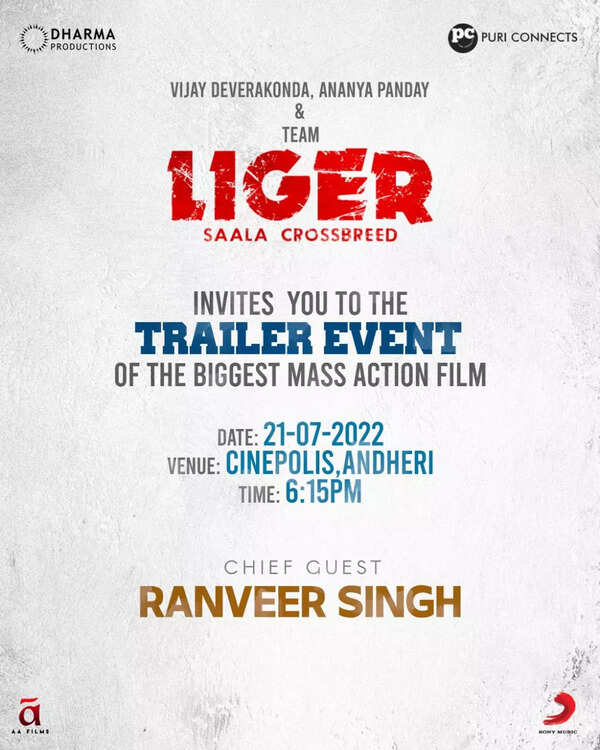 'Liger' - Trailer launch event
