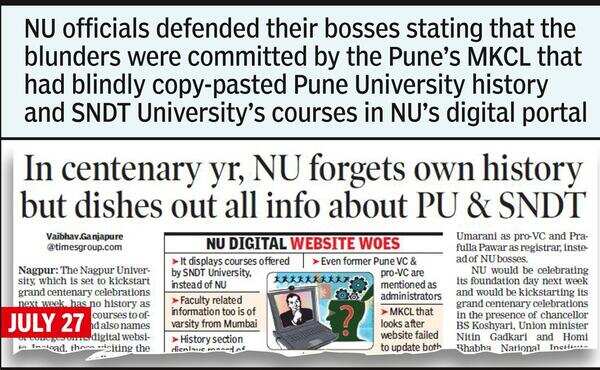 Nu Deletes Pune Univ History Sndt Courses From Its Website Times