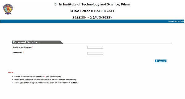 BITSAT 2022 Admit Card For Session 2 Released @bitsadmission.com, Here ...