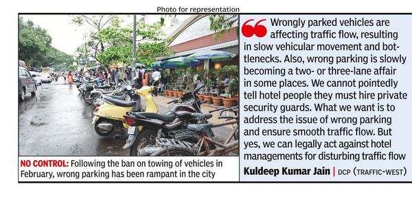 Hire PVT wardens to regulate parking, police tell hotels