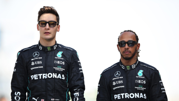 George Russell and Lewis Hamilton
