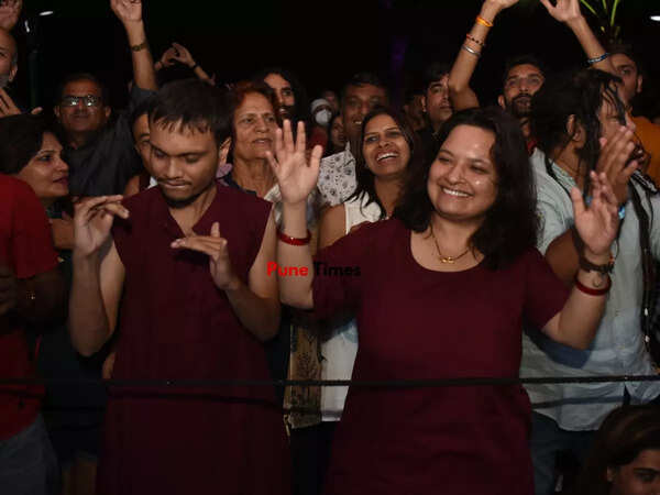 Meditators enjoying a musical performance at Osho Monsoon Festival 2022