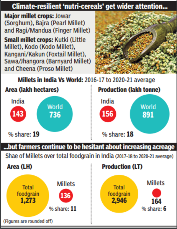 Craze for millets growing but farmers still not enthused by the