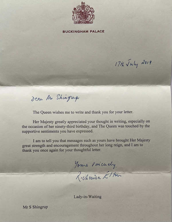 Exclusive: Letters from Queen Elizabeth II to a young Mumbai pilot ...