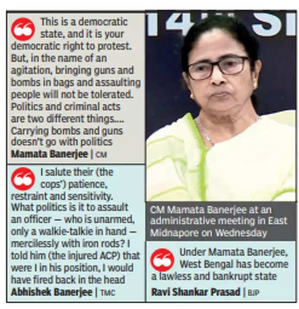 Mamata Banerjee: Protesters had bombs, cops showed restraint; West ...