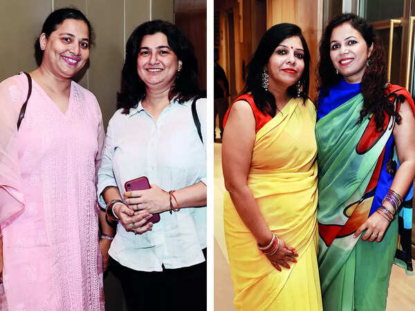 (L) Mitushi and Jyotsana (R) Roli Singh and Vinita Prasad
