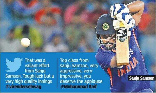 Sanju drives home a point