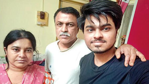 Rohan Mukherjee with his parents