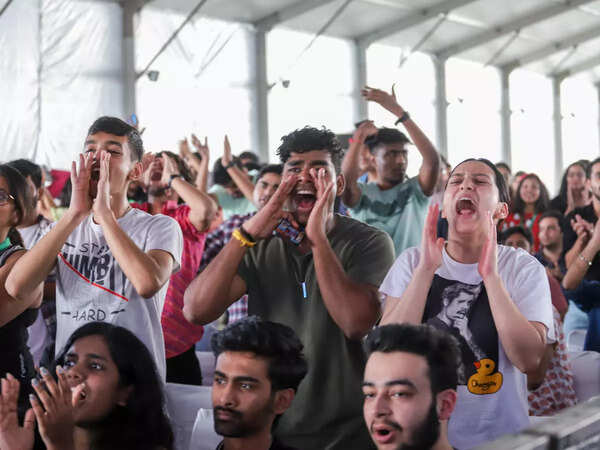Students hooted and cheered for performers on the second day of Uphoria
