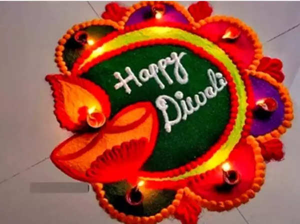 Beautiful Colourful Rangoli Design for Diwali Festival Stock Image - Image  of diwali, design: 162057013
