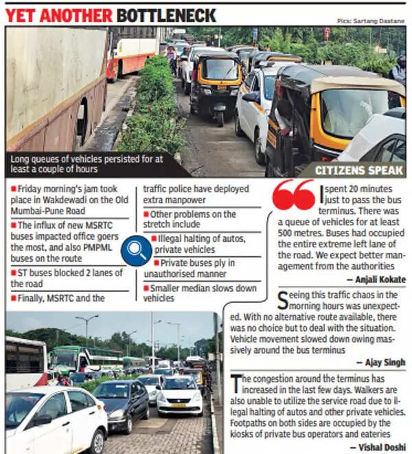 Pune Wakdewadi reels under huge traffic snarl in morning hours Pune