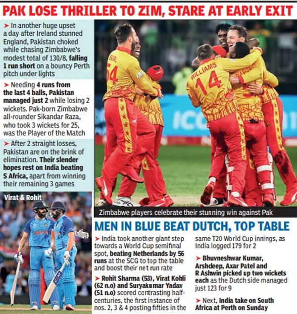 T20 World Cup: Zimbabwe Cause Massive Upset, Beat Pakistan By One Run ...