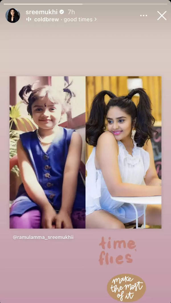 Sreemukhi looks cute as a button in this major throwback picture from her  childhood; says, 