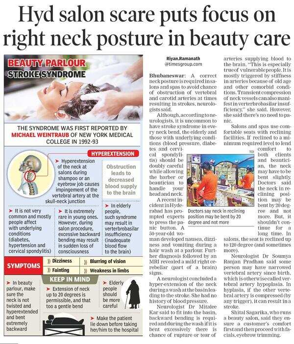 Beware of beauty parlourstroke syndrome: Experts