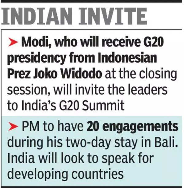 Bali G20: PM will participate in key sessions on food and energy |  News from India