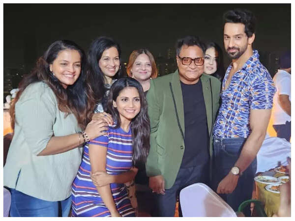 Ashish with the cast of Imlie, including Megha Chakraborty