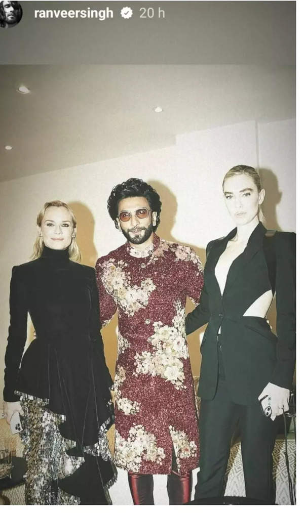 Ranveer Singh meets Marion Cotillard, Diane Kruger, and Vanessa Kirby at  Marrakech film festival – See photos | Hindi Movie News - Times of India