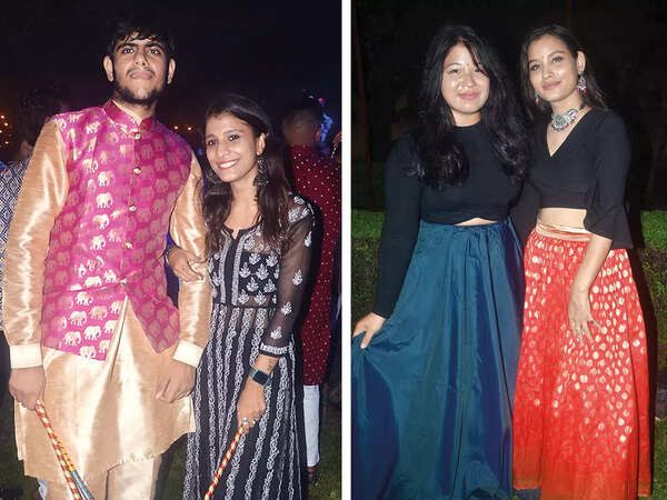 (L) Dhruv and Ananya (R) Indu and Manisha