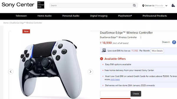 Sony: Sony DualSense Edge Wireless Controller price in India revealed:  Here's how you can pre-book it now - Times of India