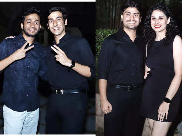 (L) Tej Pratap and Naman (R) Abhishek and Kanishka