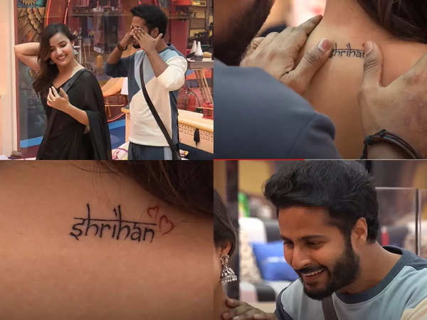Bigg Boss Telugu 6: Siri gets Srihan's name inked on the nape of her neck;  watch his reaction - Times of India