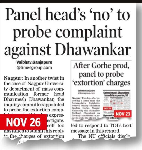 Dhawankar University Sends Dhawankar On Leave Till January 7 Times