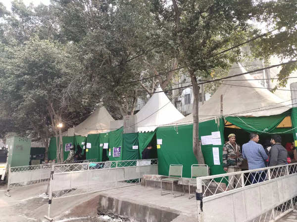 Portakabin polling booth