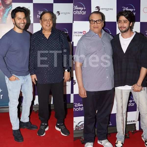 Vicky Kaushal, Katrina Kaif, Kiara Advani, Varun Dhawan with father ...